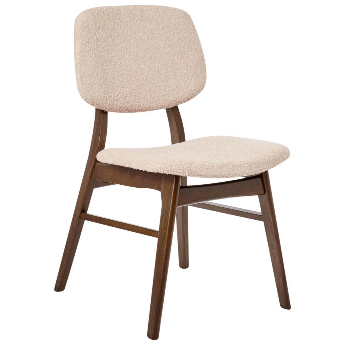 Zestaw 2 krzeseł do jadalni ELAINE Drewno Ciemny brąz/ beżowy