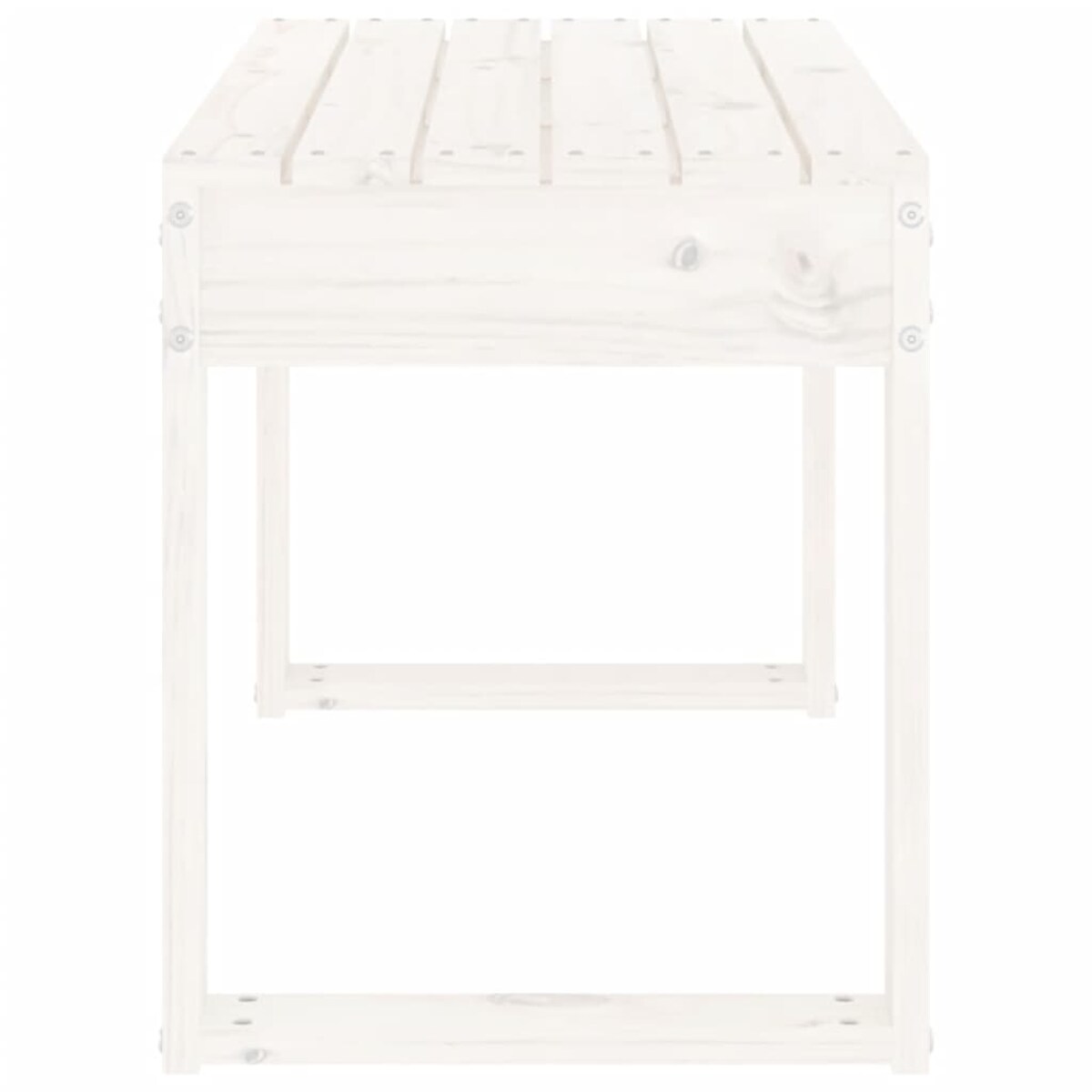 vidaXL Ławka ogrodowa, biała, 80x38x45 cm, lite drewno sosnowe