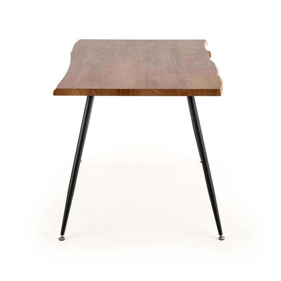 STÓŁ PROSTOKĄTNY Lores BLAT Z MDF dębowy stalowe nogi