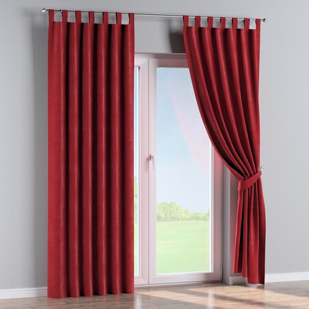 Zasłona na szelkach 1 szt. 130x260 intensywna czerwień