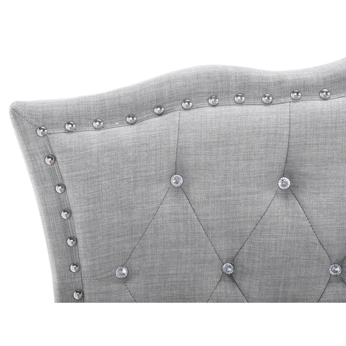 Łóżko tapicerowane 90 x 200 cm szare METZ