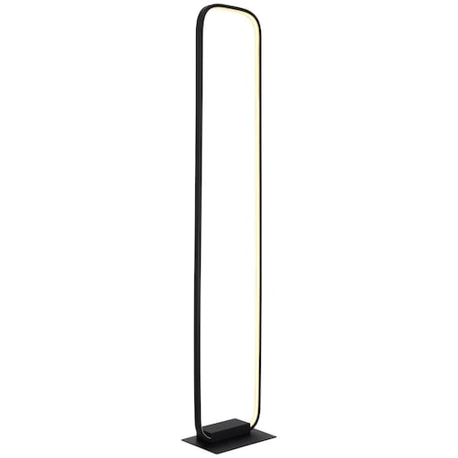 Stojąca LAMPA podłogowa SILLA 67262SB Globo metalowa do salonu LED 24W 3000K ramka czarna
