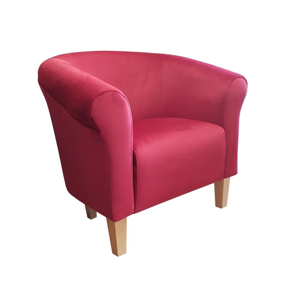 Fotel DRAWA 1 VELVET bordowy