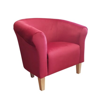 Fotel DRAWA 1 VELVET bordowy