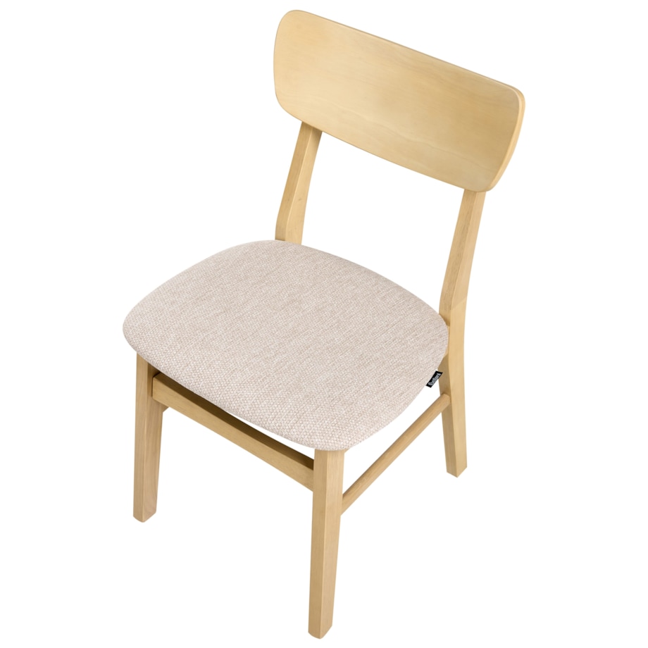 Zestaw 2 krzeseł do jadalni ANOKA Drewno Jasny brąz/ beżowy