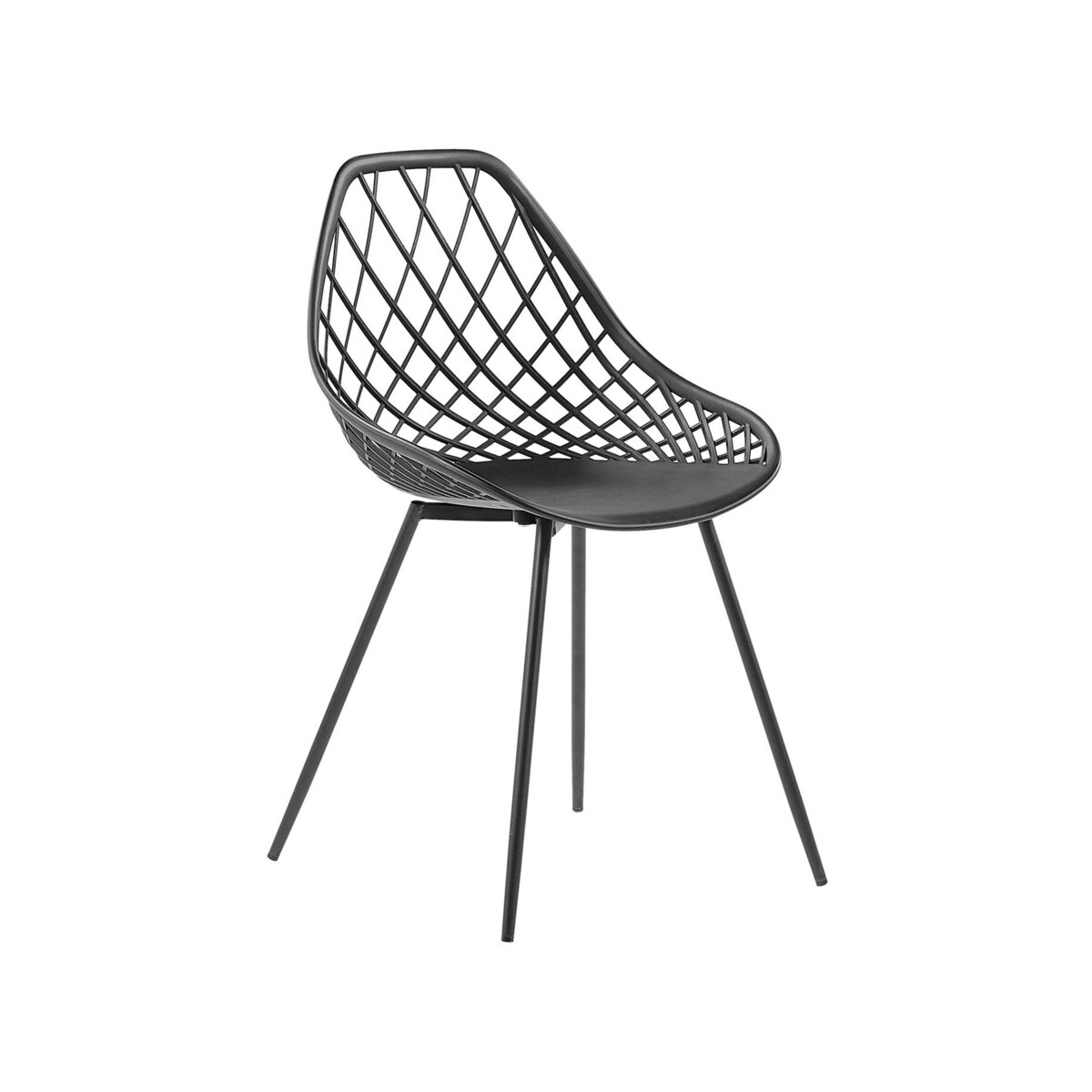 Zestaw 2 krzeseł do jadalni czarny CANTON