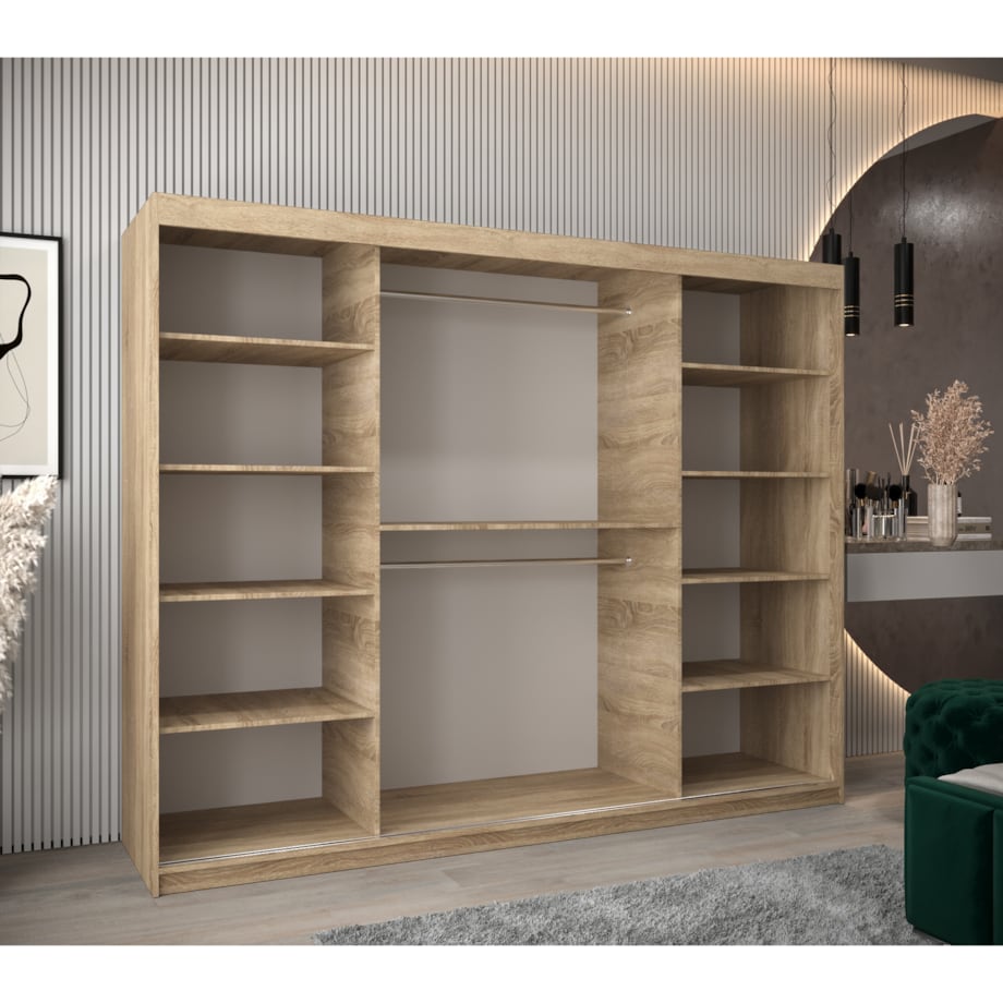 Szafa przesuwna Garderoba PROMO V2 250 sonoma/biały