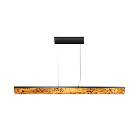 LAMPA wisząca MARBLE STONE MPLS-6602/607Y Abigali marmurowa OPRAWA listwa LED 30W 3000K zwis czarny