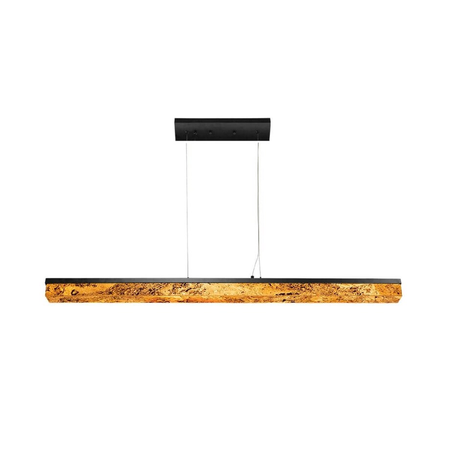 LAMPA wisząca MARBLE STONE MPLS-6602/607Y Abigali marmurowa OPRAWA listwa LED 30W 3000K zwis czarny