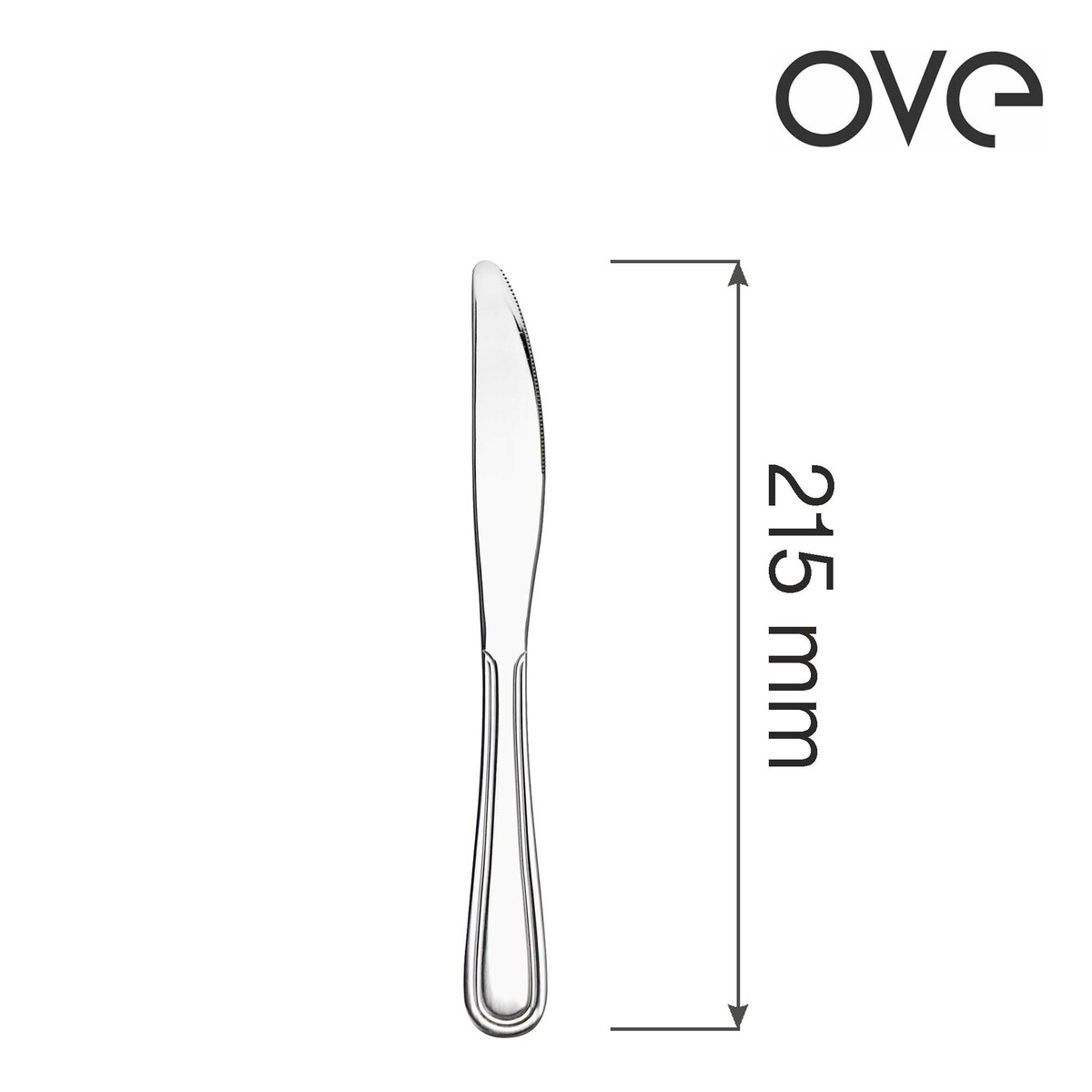 Nóż stołowy Bologna, OVE, 215 mm, zestaw 12 szt.