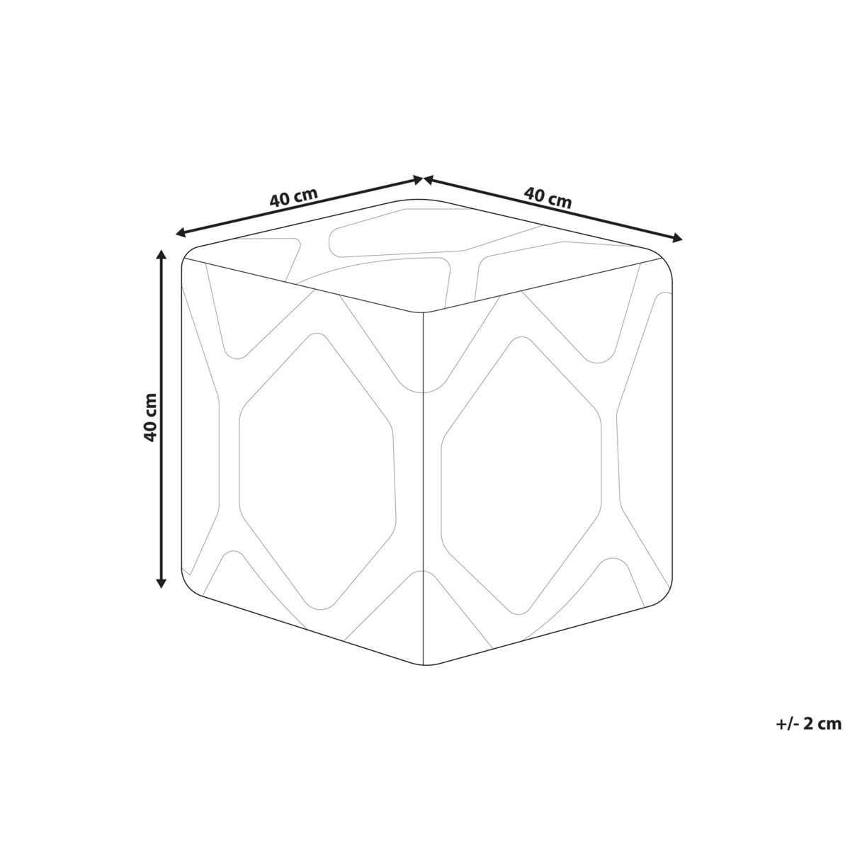 Puf 40 x 40 cm beżowo-niebieski ROJHAN