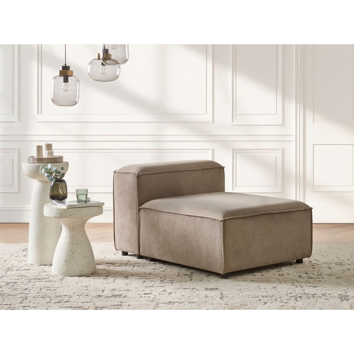 Moduł 1-osobowy sztruksowy beżowoszary ARDAL