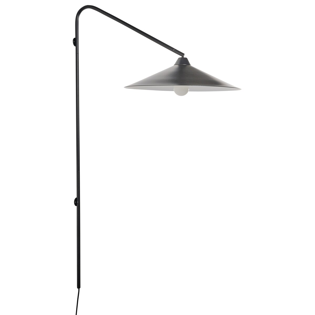 Lampa ścienna NENTON Czarny Metal