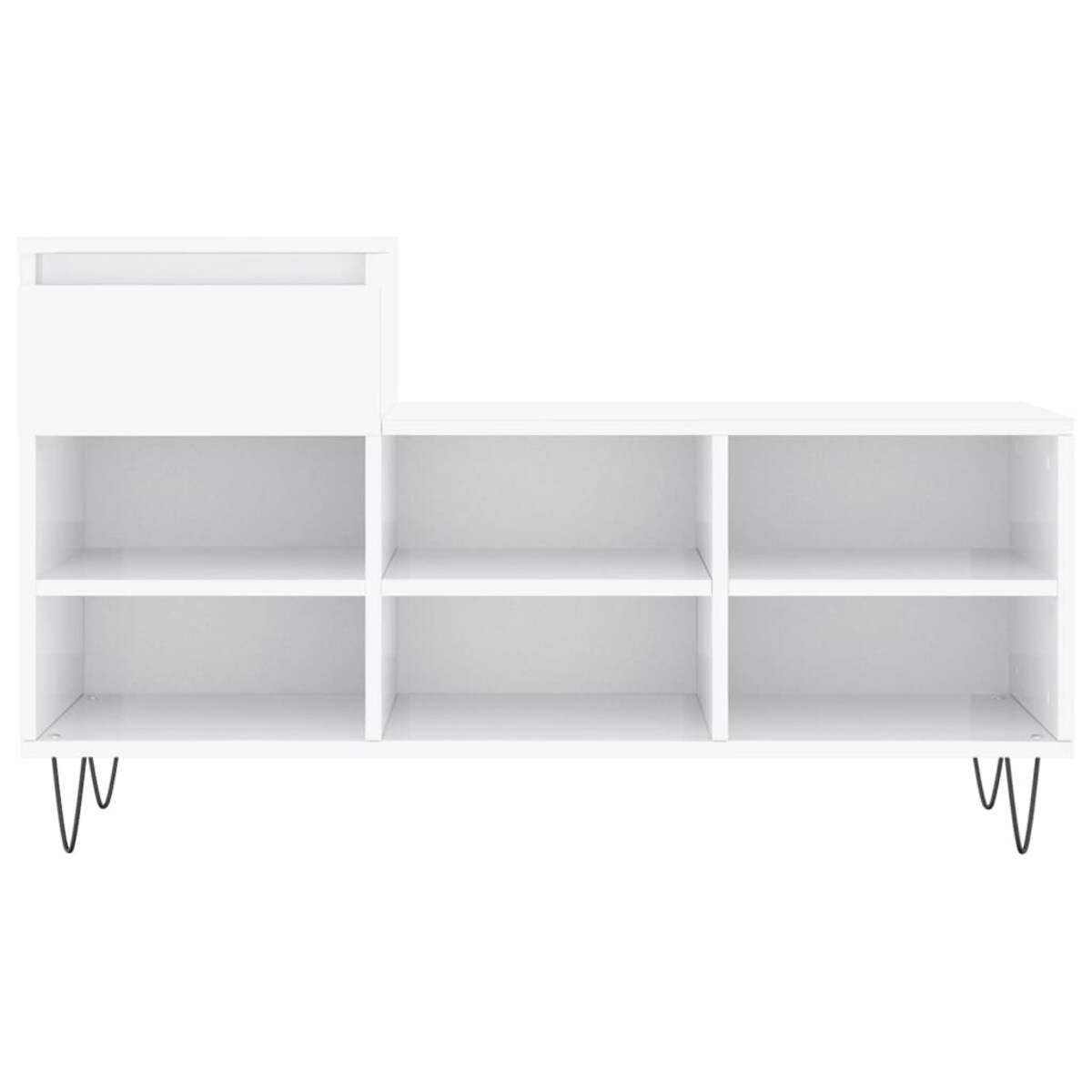 vidaXL Szafka na buty, wysoki połysk, biała, 102x36x60 cm