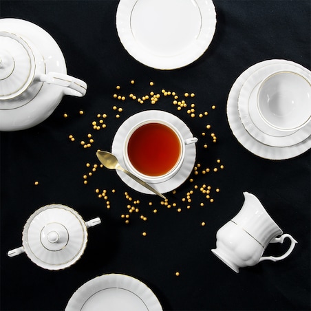 Garnitur do kawy dla 12 osób 39 el. Iwona Złota Linia B014