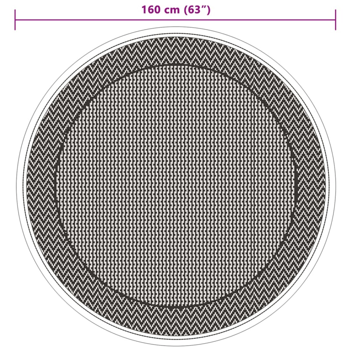 vidaXL Dywan zewnętrzny, ARAKIL zielony, Ø160 cm, PP