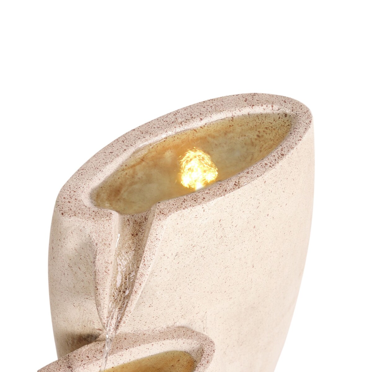 Fontanna ogrodowa z LED beżowa ARKLE