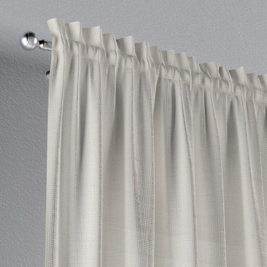 Zasłona na kanale z grzywką 1 szt. 130x245 ecru