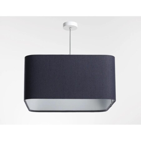 Lampa wisząca KWADRO LEN 004-40w30 granatowa/szara