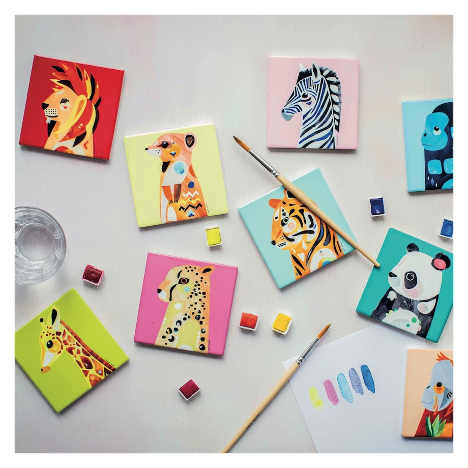 Podkładka pod kubek Pete Cromer lew, wielokolorowa