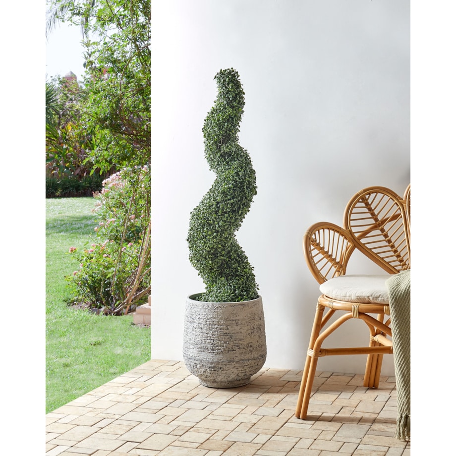 Sztuczna roślina BOXWOOD SPIRAL TREE 120 cm Zielony