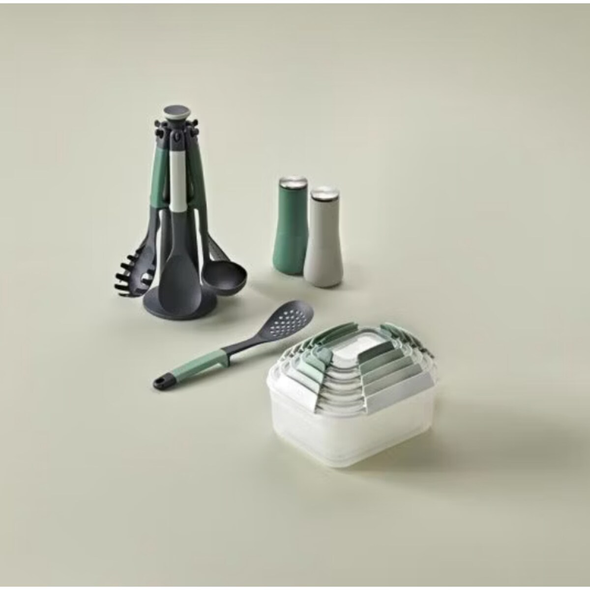 Zestaw 5 narzędzi na stojaku Elevate Sage,  34 x 23 x 23 cm, Joseph Joseph