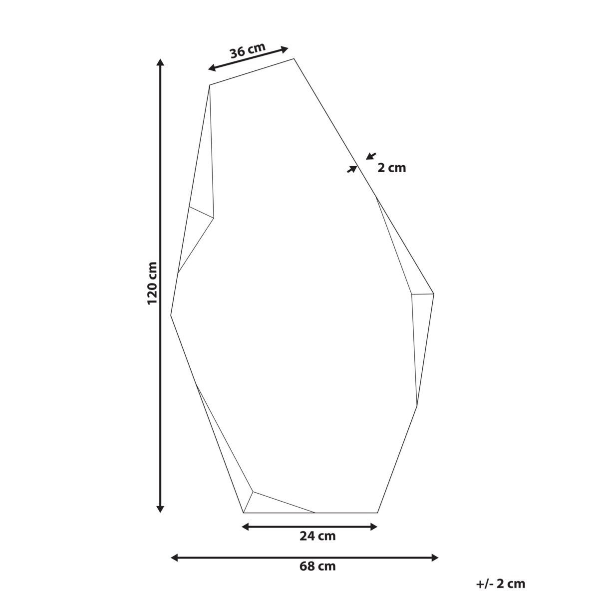 Lustro ścienne ARGUEL Srebrny