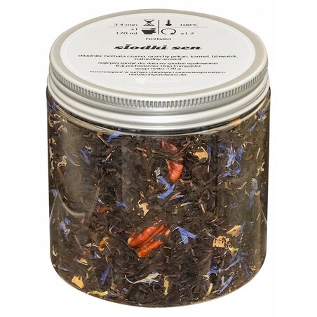 Herbata czarna sypana SŁODKI SEN o smaku orzechowo - karmelowym PREMIUM - herbata liściasta sypana mieszanka napar susz - gotowa na prezent upominek