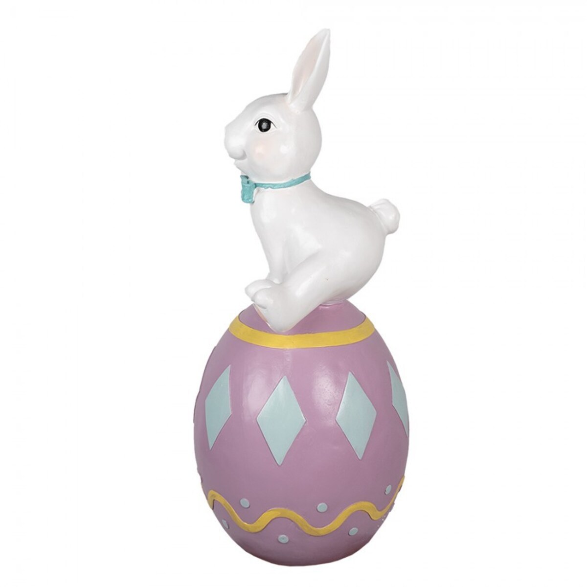 Dekoracja - królik z fioletowym jajkiem 91 cm