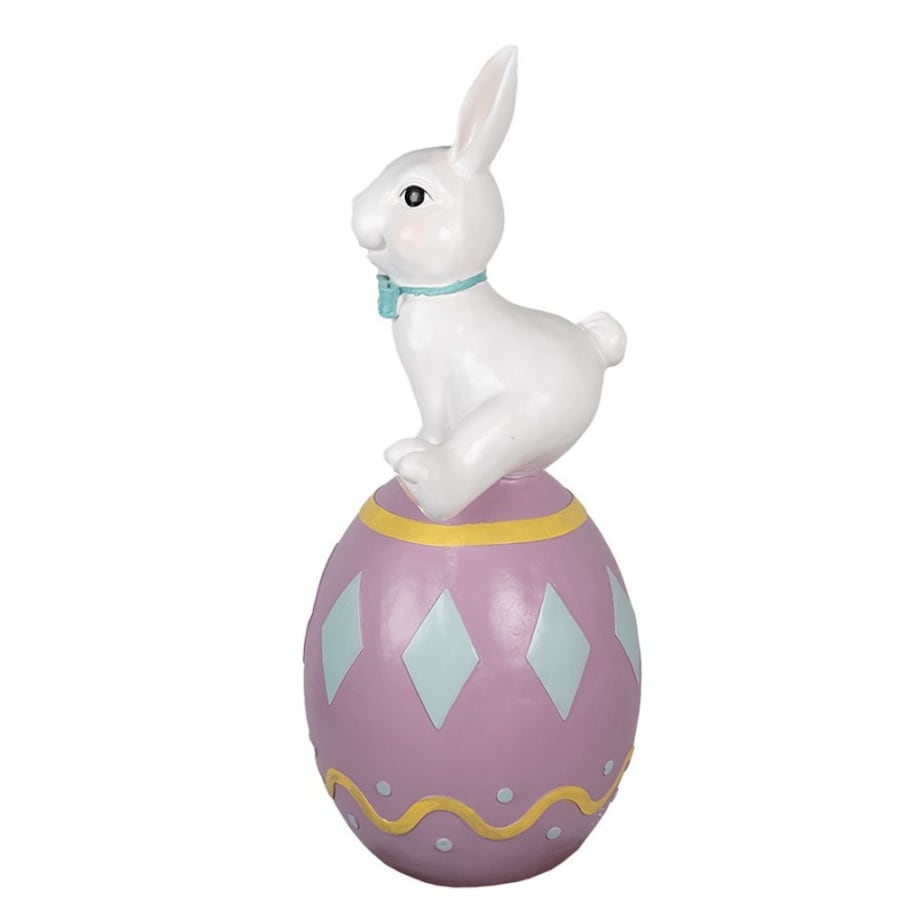 Dekoracja - królik z fioletowym jajkiem 91 cm
