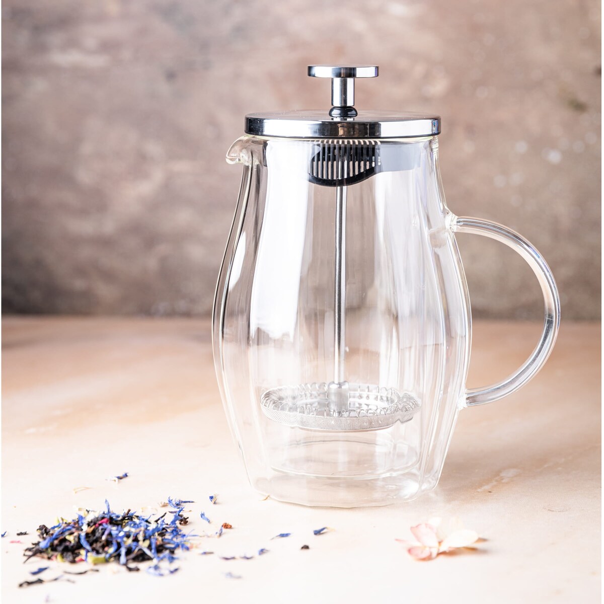 Zaparzacz do kawy herbaty 0.35L French Press srebrny KLAUSBERG