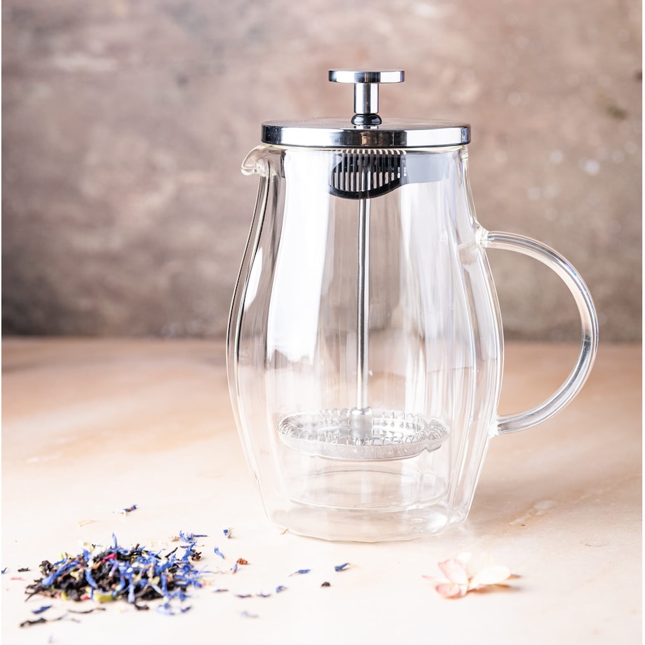 Zaparzacz do kawy herbaty 0.35L French Press srebrny KLAUSBERG