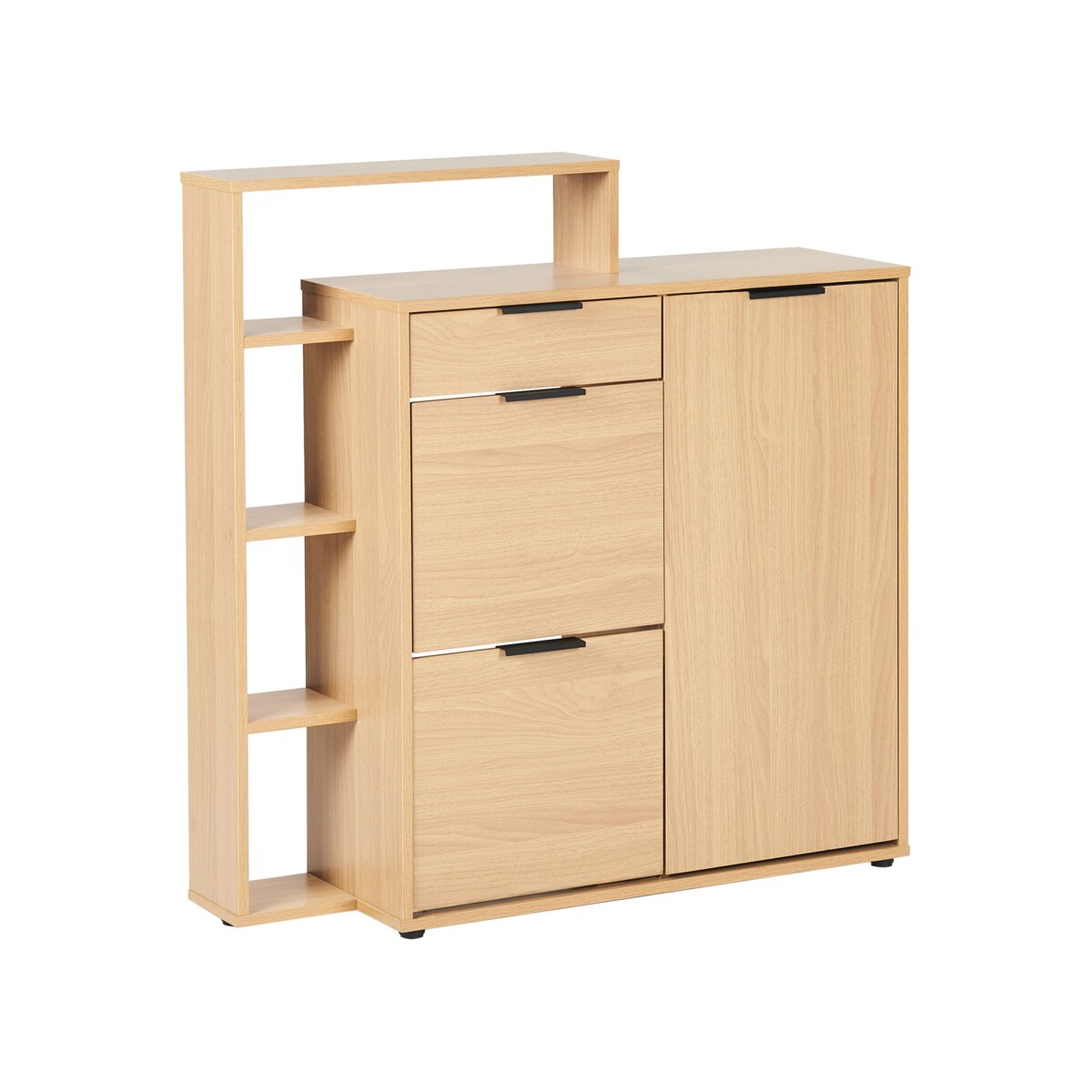 Szafka na buty 3 przegrody jasne drewno MIRANI