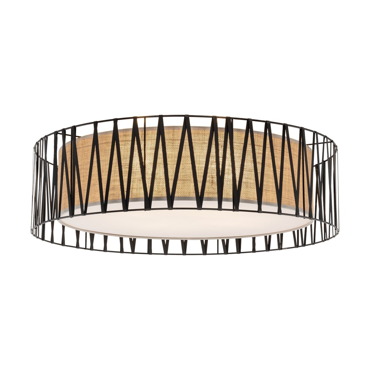 Plafon Sufitowa 72Cm 4Xe27 Harmony Nature Tk Lighting Boho Juta Pleciony