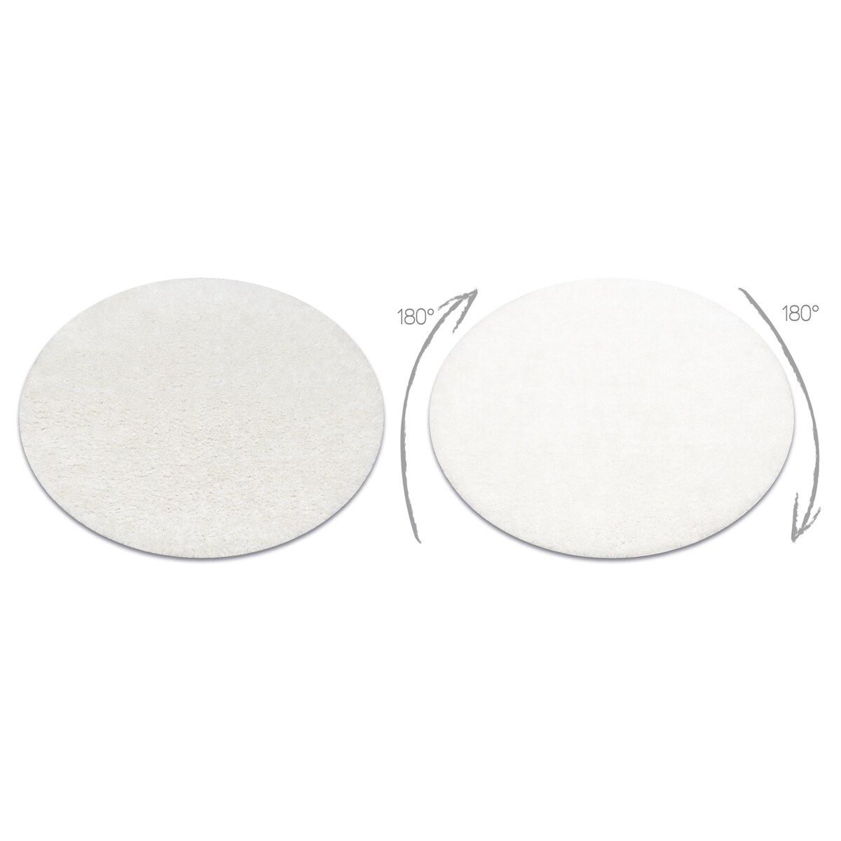 Dywan BUENOS koło 7001 shaggy jednolity, koło 100 cm