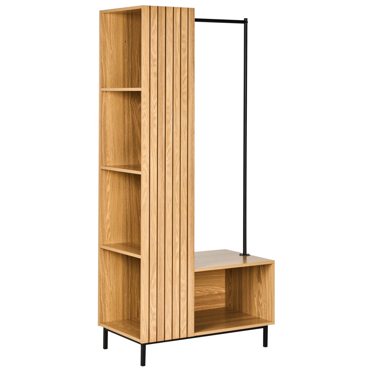 Otwarta szafa 9 półek LEANDRO Jasnobrązowy