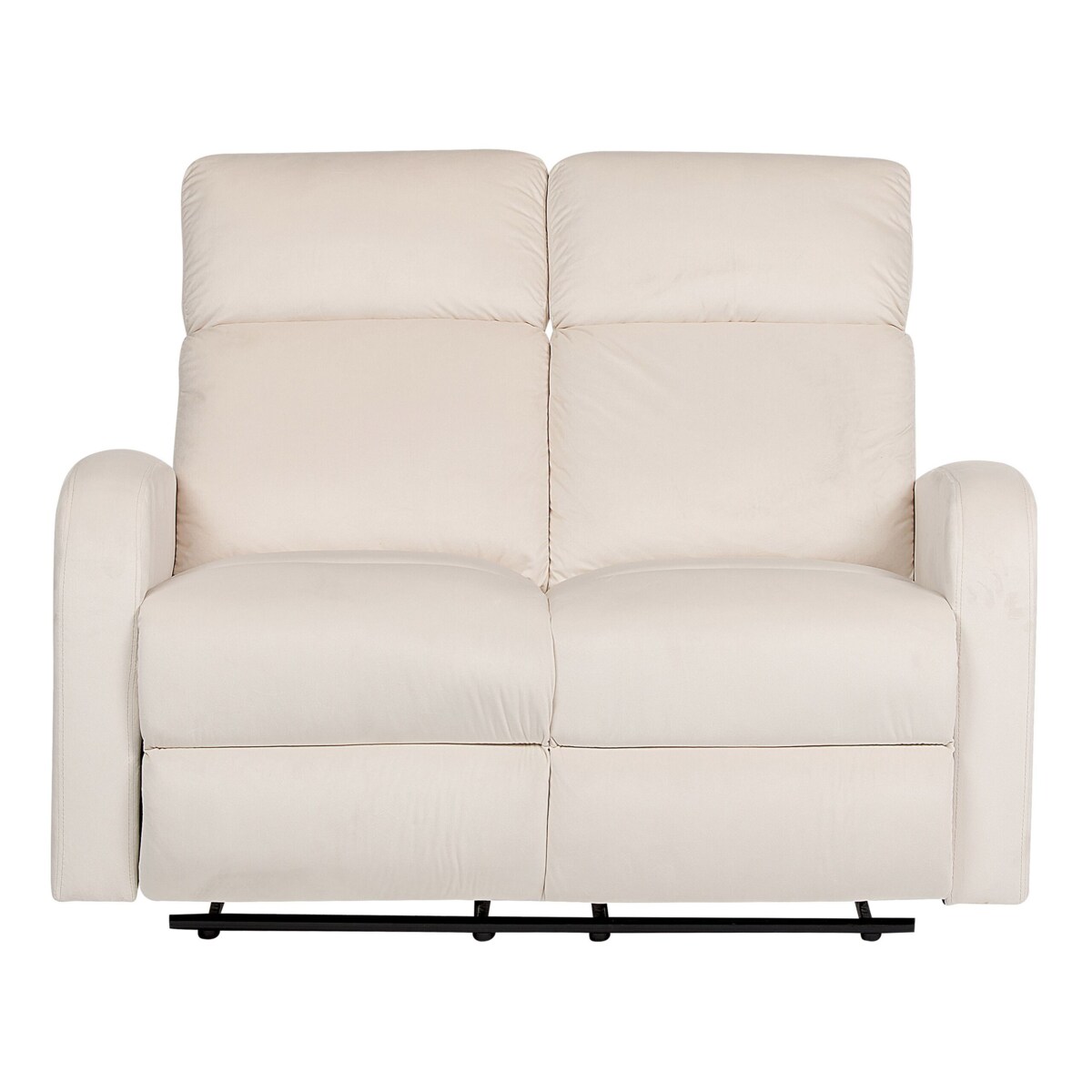 Komplet wypoczynkowy z manualną funkcją relaksu 6-osobowy welurowy biały VERDAL