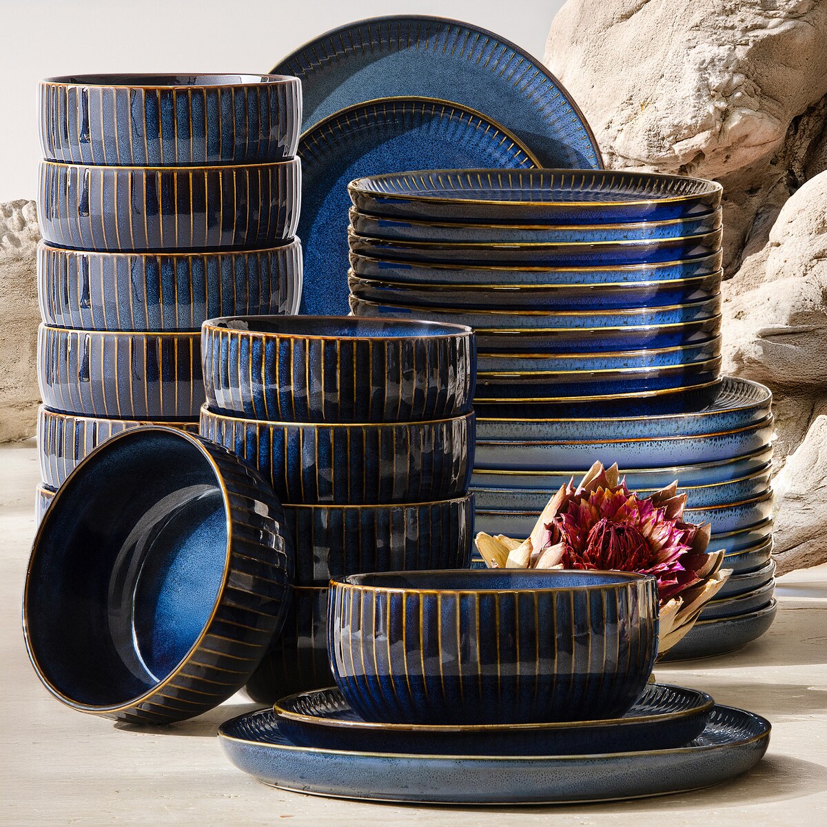 Konsimo AD STRIPES Zestaw obiadowy 12 os. (36 el.)