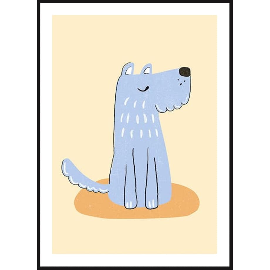 Poster Story, Plakat, Obraz - Niebieski Pies, wymiary 42 x 60 cm