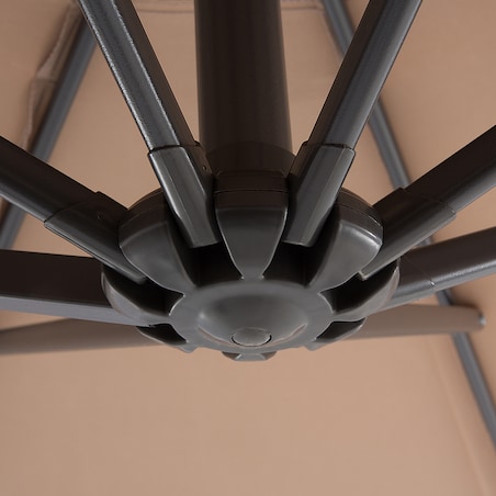 Parasol ogrodowy na wysięgniku 300 cm RAVENNA Piaskowy