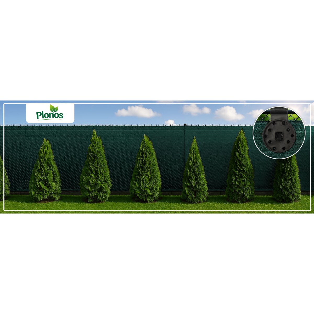 Siatka cieniująca Plonos 1,2x25m maskująca mata na płot ogrodzenie osłona zielona 80% + UV