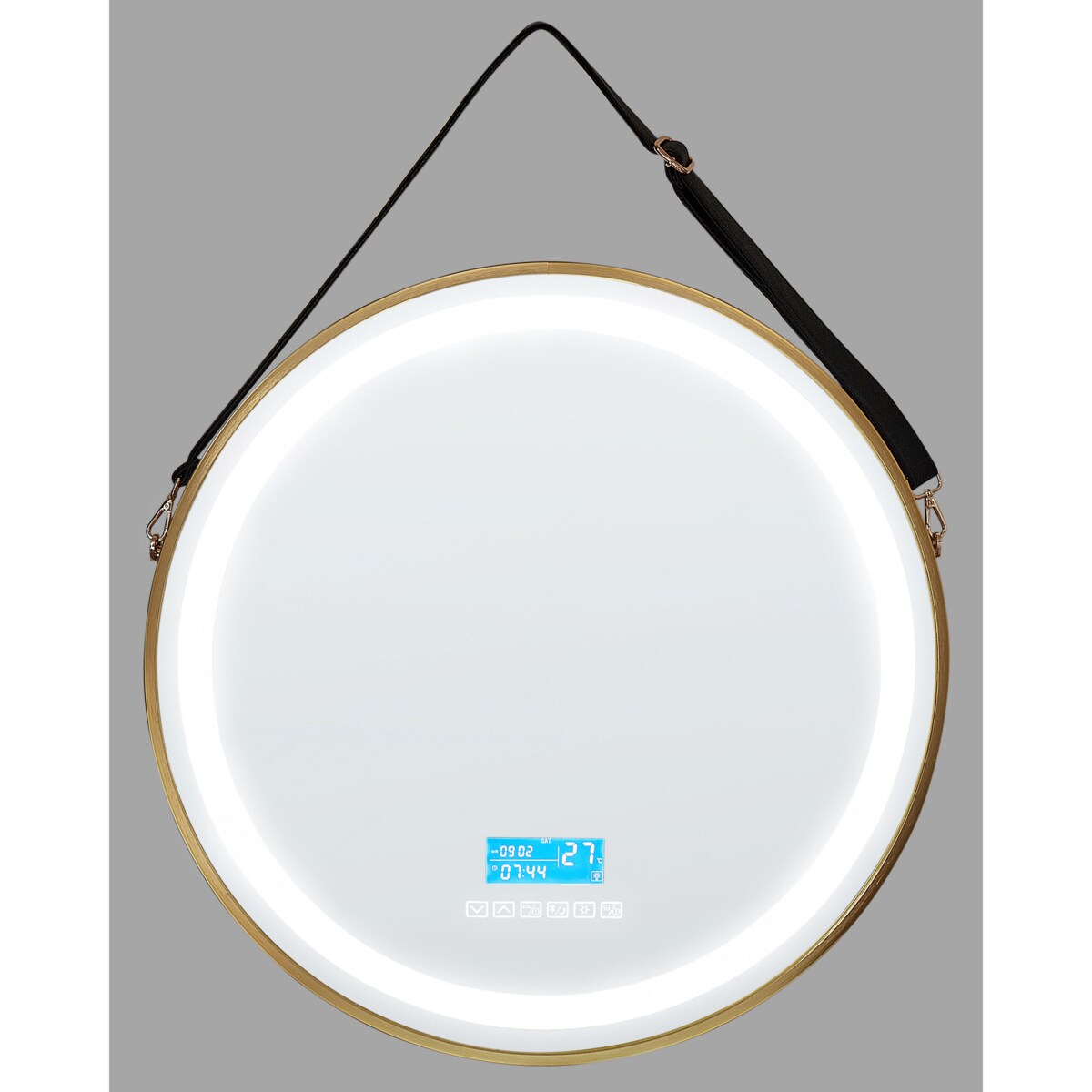 Lustro ścienne LED z głośnikiem Bluetooth 60 cm złote DAROIS