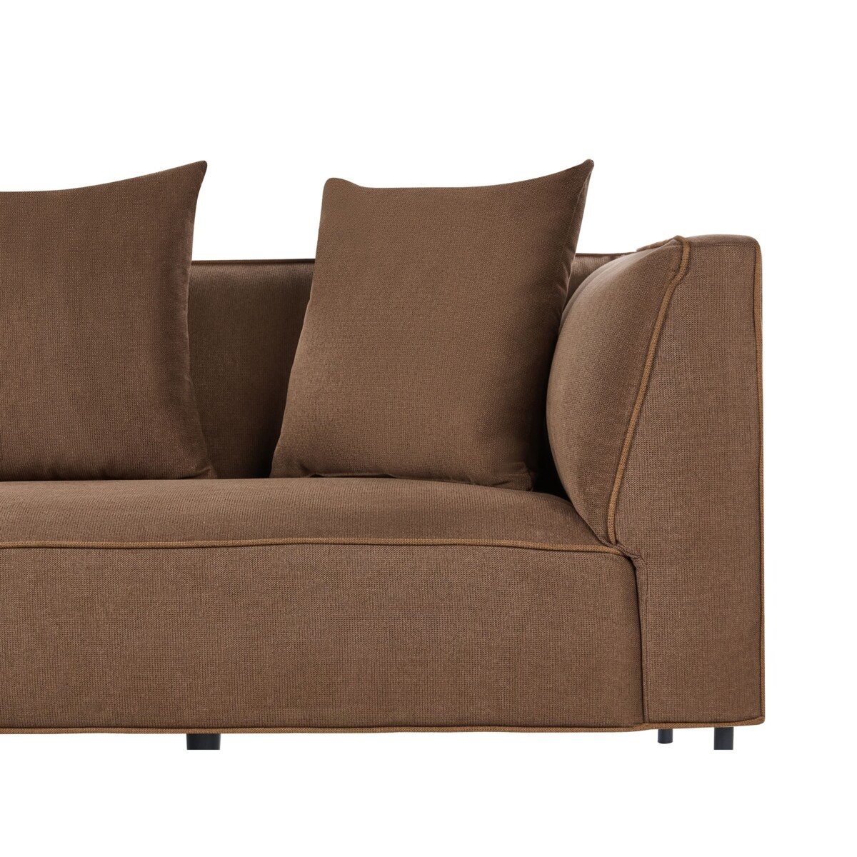 Narożnik dla 3 osób SATER Brązowy Prawostronny