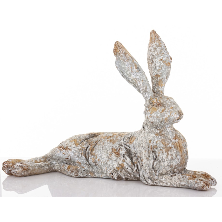 Dekoracja - leżący zając 25x35x15 cm HARE-2