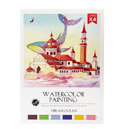 Malowanie akwarelą - Ocean - 4 elementy