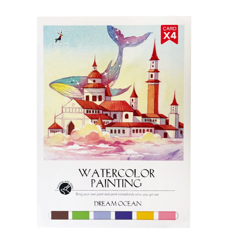 Malowanie akwarelą - Ocean - 4 elementy