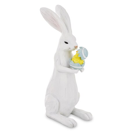 Dekoracja - króliczek z kurczaczkiem w jajku 41x14,5x19 cm