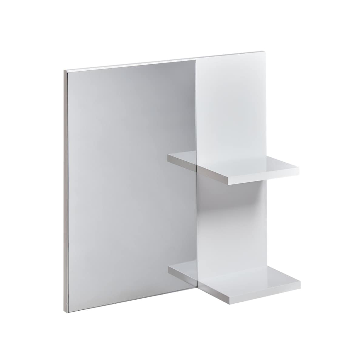 Półka łazienkowa wisząca z lustrem biała PELOTAS