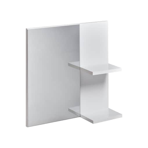 Półka łazienkowa wisząca z lustrem biała PELOTAS