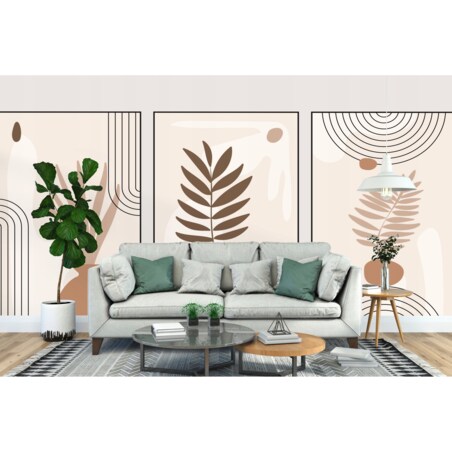 Fototapeta Rysowane Boho Minimalist Do Sypialni Salonu 200X140